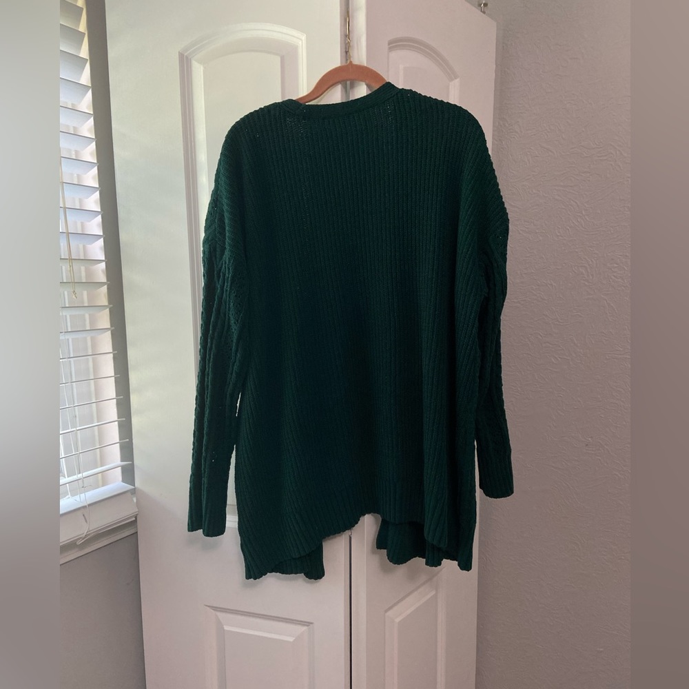 Terra & Sky Forest Green Knitted Cardigan Size 1x